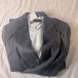 Zara blazer, grey, 50% linen